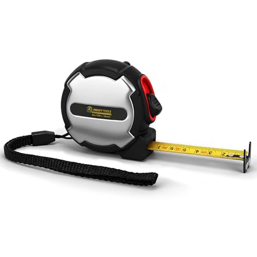 10FT Tape Measure, Small Retractable Measuring Tape, Mini Tape Measure with Metric/Inch, Dual Sided, Magnetic Hooks, Rubber + Stainless Steel Case, for Home, Construction & DIY (10ft) - size: 10ft