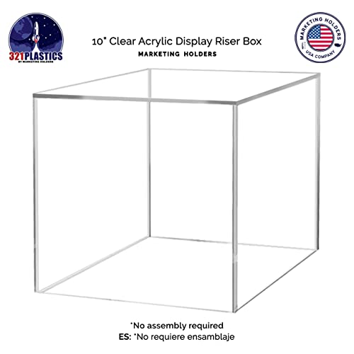 Clear 10" 5-Sided Cube