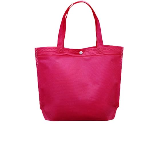 Non-Woven Reusable Shopping Bag, Women Portable Handbag Foldable Cloth Gift Organizer Large Capacity Grocery Storage Tote Pouch(32cm,coffee)