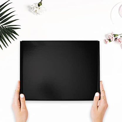 Hoikwo 20 Packs Black 12x9x4 Medium Shipping Boxes - color: Black(Glossy), size: 12x9x4-20 Pack