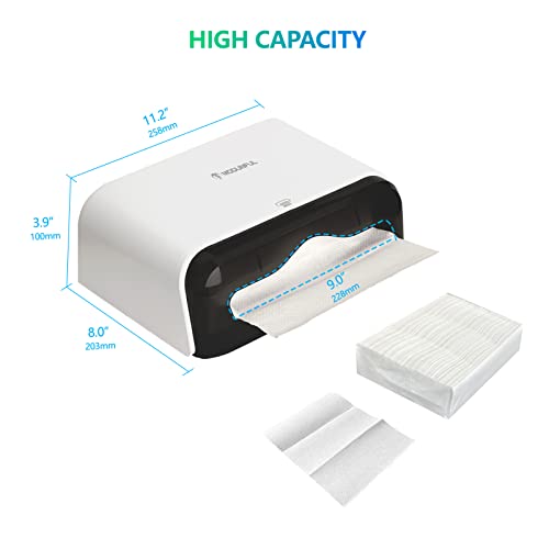 modunful Paper Towel Dispenser Wall Mount No Drill Adhesive, Keylock White - color: D-23 White