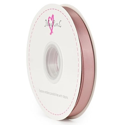 MAYREEL Dusty Rose Satin Ribbon 1/2 Inch Double Faced 50 Yards Thin - color: Dusty Rose, size: 1/2 Inch