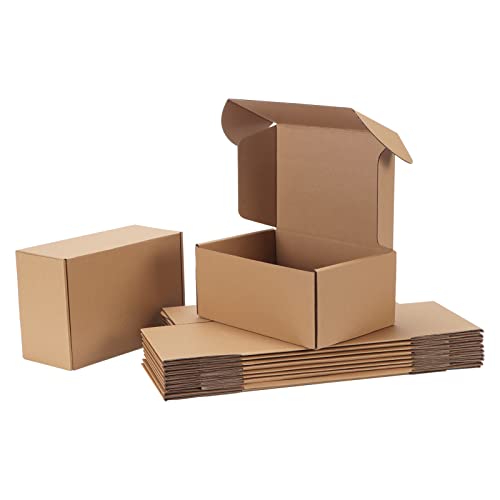 9x6x4 Cardboard Shipping Boxes Set of 20, Brown - size: 9" x 6" x 4"