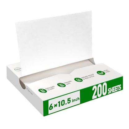 EcoDispose Precut POP UP Deli Paper Sheet, 200 Pack, 6" x 10.5", White - color: White, size: 6“x10.5”