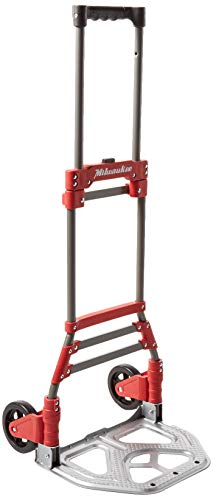 Milwaukee 73777 Fold-Up Hand Truck, Push Button Handle, 150-lb Capacity