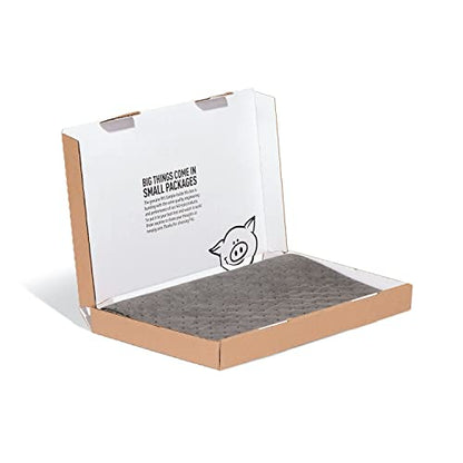 PIG Absorbent Mat Pads with Leak-Proof Backing - 4 Absorbent Spill Pads per Box - 15.5" x 20" - Absorbs up to 29 oz. per Pad - PM50463