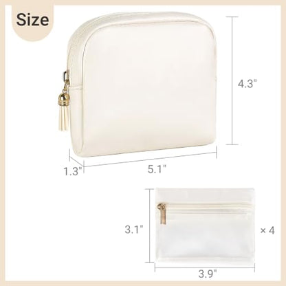 Mkono Jewelry Travel Case, Small Jewelry Organizer Pouch with 4 Mini Bags