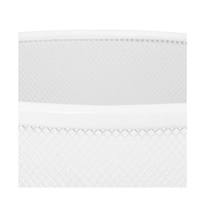 2-Pack 6-Gallon Round Steel Mesh Trash Can, Recycling Wastebasket, White - color: White