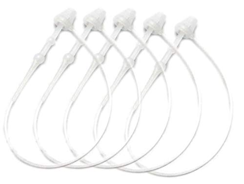 1000pcs 3 Inch 8CM White Snap Lock Pins Security Loop Price Tag Fastener Plastic Tag Ties for Craft Shows
