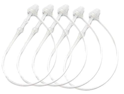 1000pcs 3 Inch 8CM White Snap Lock Pins Security Loop Price Tag Fastener Plastic Tag Ties for Craft Shows
