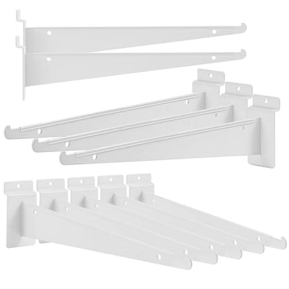 10'' Slat Wall Shelf Bracket,10 Pack Heavy Duty Slatwall Bracket - size: 10 inch-WT
