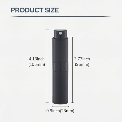 8ml Travel Perfume Bottle Refillable, Atomizer Sprayer for Cologne 3PCS - color: Black, Brown, Silver