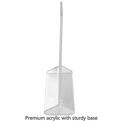 Marketing Holders Acrylic Sign Holder 8.5" x 11" Top Load Double Sided Clear Portrait Orientation Literature Table Tent for Job Fairs Tradeshows Expos and Conventions - size: Top Load 8.5"w x 11"h