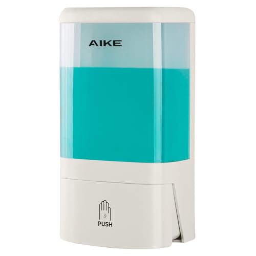 AIKE Liquid Commercial Soap Dispenser,40oz Capacity for Bathroom White - color: White