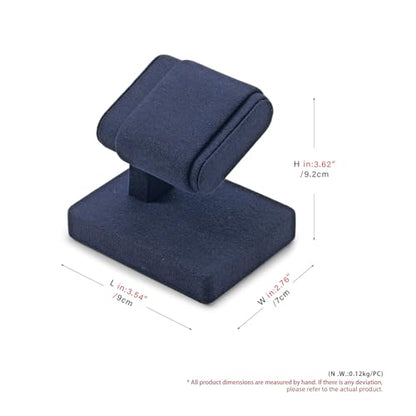 Blue Single Watch Display Stand with Microfiber Watch Holder - color: Blue