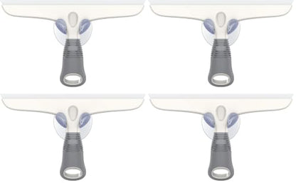 MR.SIGA Silicone Squeegee for Shower Doors, 10 inch, White & Gray, 4 Pack - size: 10 inch (Pack of 4)