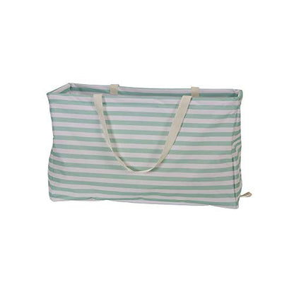 Household Essentials Teal Striped Krush Container All-Purpose Utility Tote - color: Teal Stripe