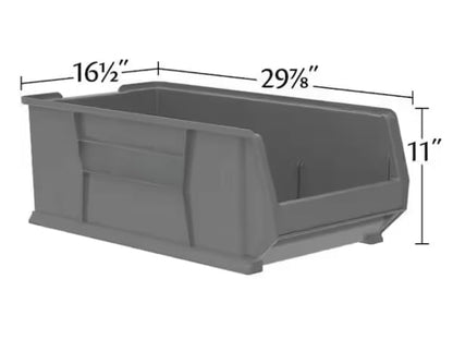 Plastic Stackable Storage Bin Organizer (1-Pack) in Yellow YR69320