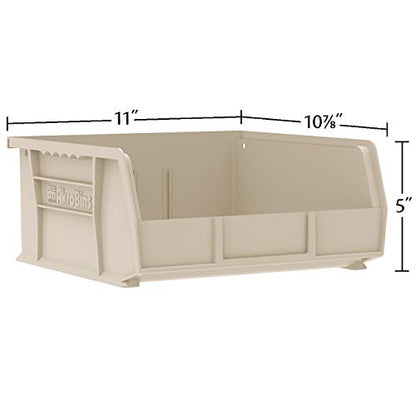 Akro-Mils 30235 AkroBins Plastic Storage Bins, 11"x11"x5", Clear, 6-Pack - color: Clear