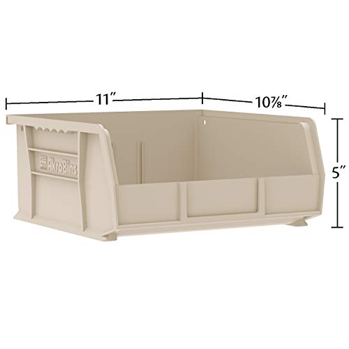 Akro-Mils 30235 AkroBins Plastic Storage Bins, 11"x11"x5", Yellow, 6-Pack - color: Yellow