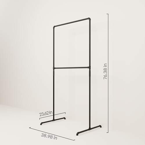 pamo Clothing Rack Black – 39" W x 76" H, 170 lbs Load Capacity - color: Black, size: 1 Standard