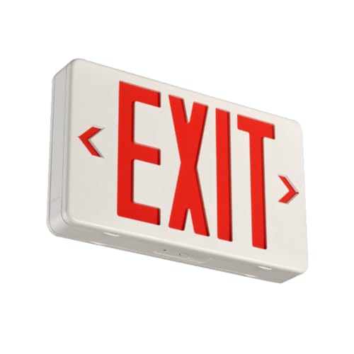 LED Emergency Exit Sign, Universal Mount OSHA Compliant - color: Red, size: 1 Pack