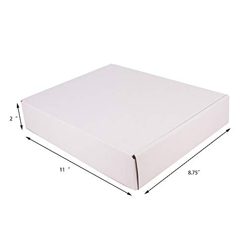 zmybcpack 30 Pack 11x8.75x2 Inch White Corrugated Cardboard Shipping Box