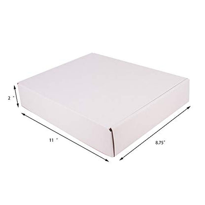 zmybcpack 30 Pack 11x8.75x2 Inch White Corrugated Cardboard Shipping Box