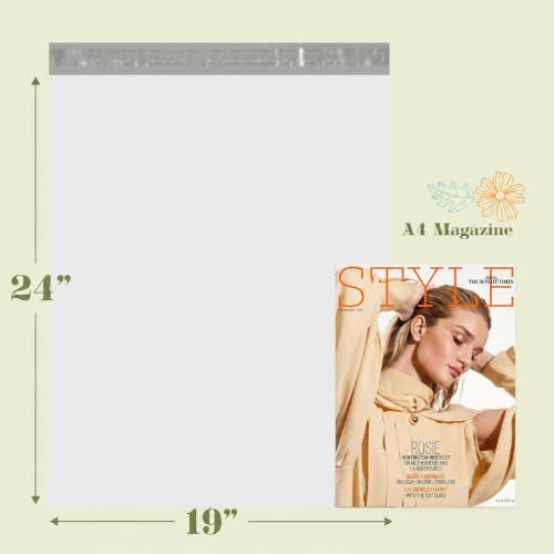 Fuxury Poly Mailers 19x24" 100 Pack,Large Shipping Bags for Clothing,White - color: White, size: 19x24" 100pcs