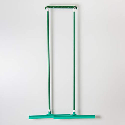 SPARTA 3656809 Plastic Floor Squeegee, Shower Squeegee, Heavy Duty Squeegee With Rubber Blade For Windows, Glass, Shower Doors, Floors, Windshields, 24 Inches, Green