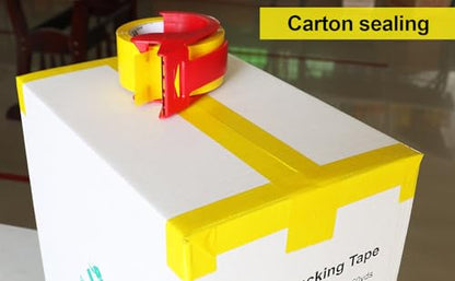 BOMEI PACK Heavy Duty Packing Tape 3 Rolls, 1.88 inches Wide, 55yds Length per roll, Yellow Refill for Packaging and Shipping for Carton Sealing Tape - color: yellow