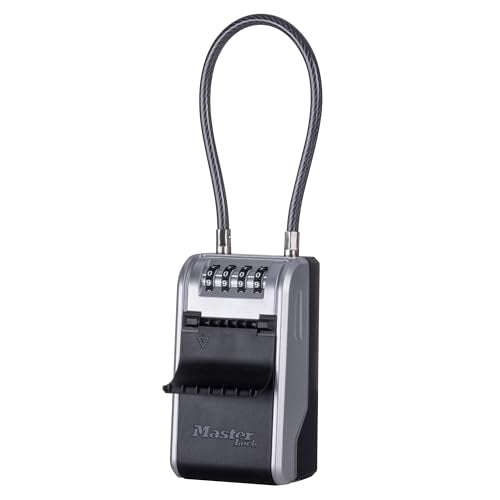 Master Lock High Capacity Key Lockbox, Combination Dial, Removable Cable - size: 1 Pack, style: Removable Cable