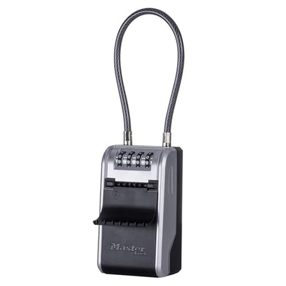Master Lock High Capacity Key Lockbox, Combination Dial, Removable Cable - size: 1 Pack, style: Removable Cable
