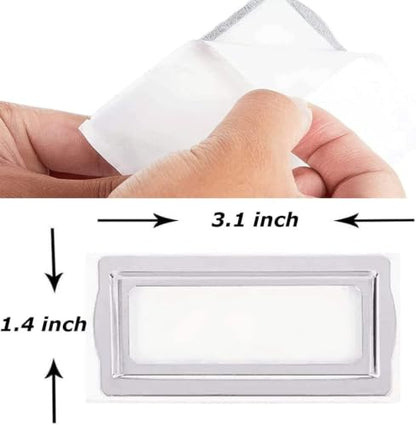 Self Adhesive Metal Bookplates for Books Cards 10Pcs Horizontal Clip Label