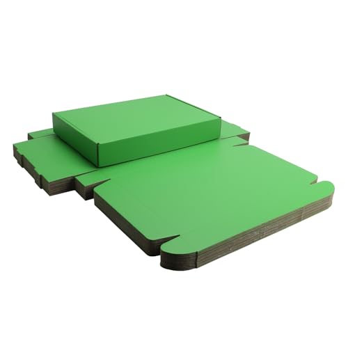 Dark Green Shipping Packaging Box Mailer E-Commerce Packing 20Pcs13×9×2Inch - color: Dark Green
