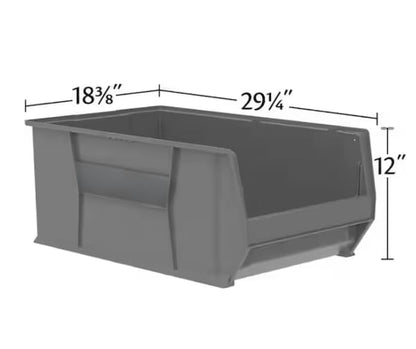 Red Stackable Storage Bin, Plastic Organizer (1-Pack) IN12107
