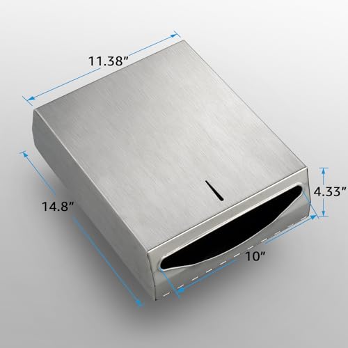 Paper Towel Dispenser Wall Mount - Multifold Trifold Paper Towel Dispensers, Large Capacity Stainless Steel Tissue Holder, Suitable for Bathrooms and Public Places - color: D-391 Silver Set