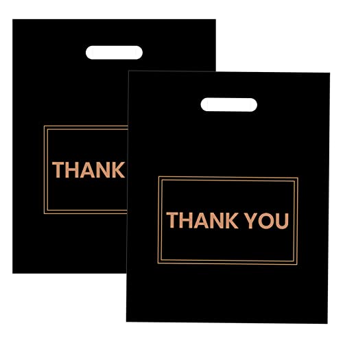 100Pcs 16x18 Inch Thank You Bags for Small Business|Black - color: 12x15 Inch (100Pcs)