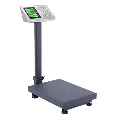 TUFFIOM 220lb Weight Electronic Platform Scale,Digital Floor Heavy Duty Folding Scales,Stainless Steel High-Definition LCD Display, Perfect for Postal Luggage Shipping Mailing Package Price Computing - color: 220lb Black