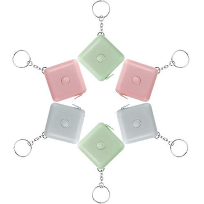 Weewooday 6 Pack Mini Tape Measure Keychain 60 Inch Retractable Sewing