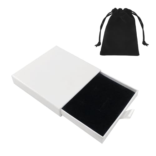 Quacc Jewelry Gift Box, Necklace Bracelet Organizer for Birthday (White) - color: White