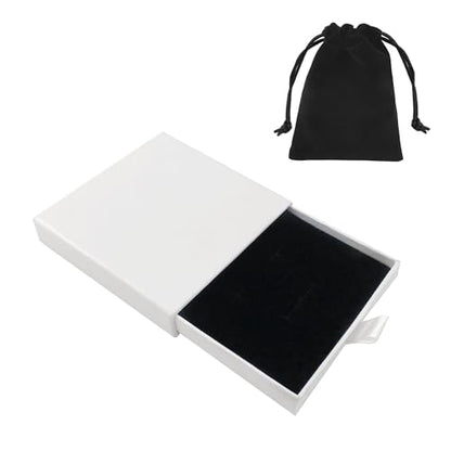 Quacc Jewelry Gift Box, Necklace Bracelet Organizer for Birthday (White) - color: White
