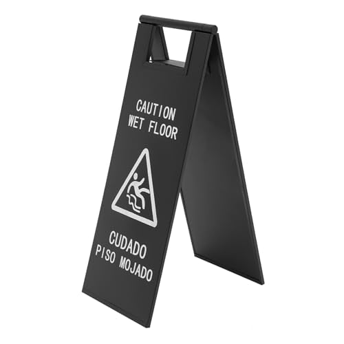 2Pcs Stainless Steel Wet Floor Sign, 24in Caution Wet Floor Signs
