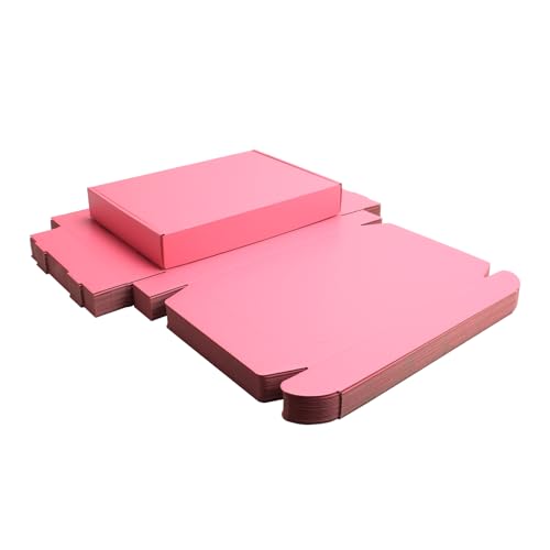 Pink Shipping Packaging Boxes Mailers E-Commerce Packing 20Pcs13×9×2 Inch - color: Pink