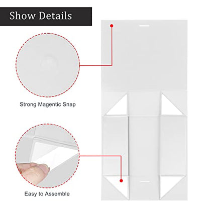 DaiJoob Large White Gift Box with Lid for Presents 13x9x4 Inches - color: White-13x9x4 Inch-1pcs