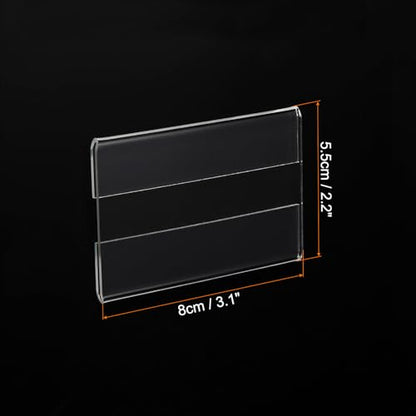 PATIKIL 2x3 Wall Mount Acrylic Sign Holder, 6Pcs Advertisement Display Frame with Tape Adhesive for Office Home Store Restaurant, Clear