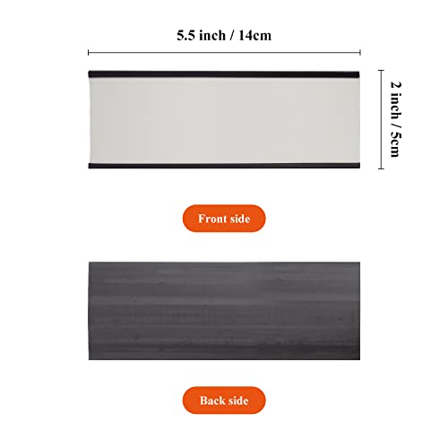 C Channel Magentic Label Holders 2x5.5 Inches with Paper Inserts and Clear Plastic Protectors,Magnetic Data Card Holders File Cabinet Labels,Pack of 50 - size: 2"x5.5"-50pcs