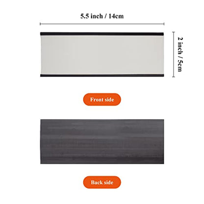 C Channel Magentic Label Holders 2x5.5 Inches with Paper Inserts and Clear Plastic Protectors,Magnetic Data Card Holders File Cabinet Labels,Pack of 50 - size: 2"x5.5"-50pcs