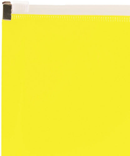JAM PAPER Plastic Envelopes with Zip Closure - Letter Booklet - 9 3/4 x 13 - Yellow - 3/Pack - color: Yellow, size: Letter Size - 3 Pack
