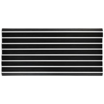 Ecomills Alumat Aluminum Doormat, 22.8" x 47.2", Black - size: 1'11" x 3'11" (Rectangular)